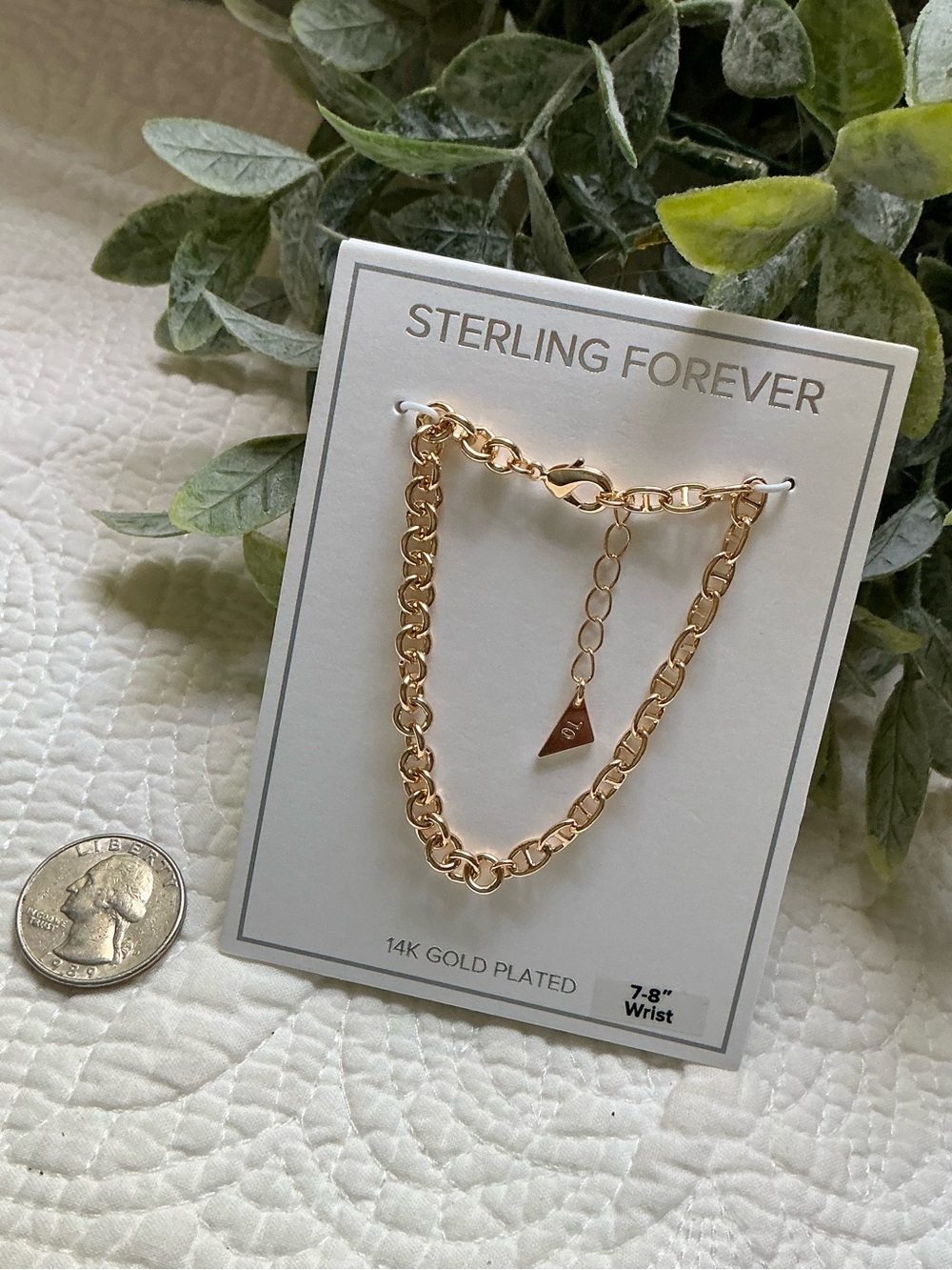 Sterling Forever 14K Gold Plated Link Bracelet - Gold